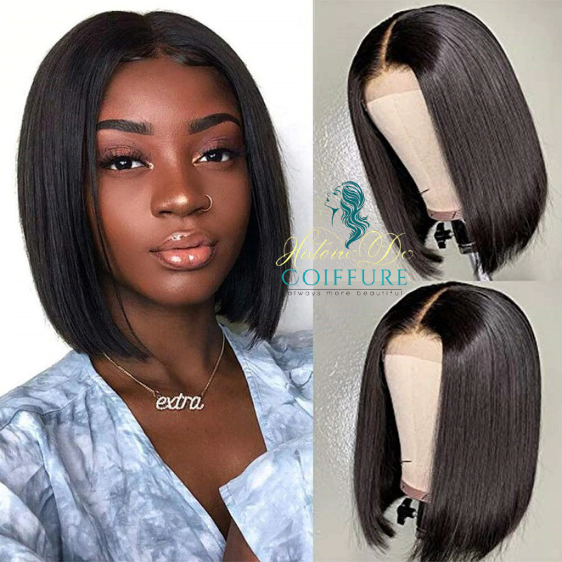 Perruque Bob carré MC & sa Lace Closure - HistoireDeCoiffure