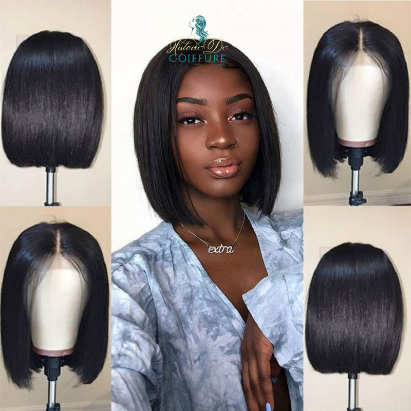 Perruque Bob carré MC & sa Lace Closure - HistoireDeCoiffure